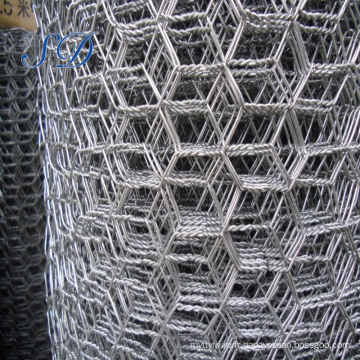 Galvanisé / Facto hexagonal hexagonal de fil de fer de PVC